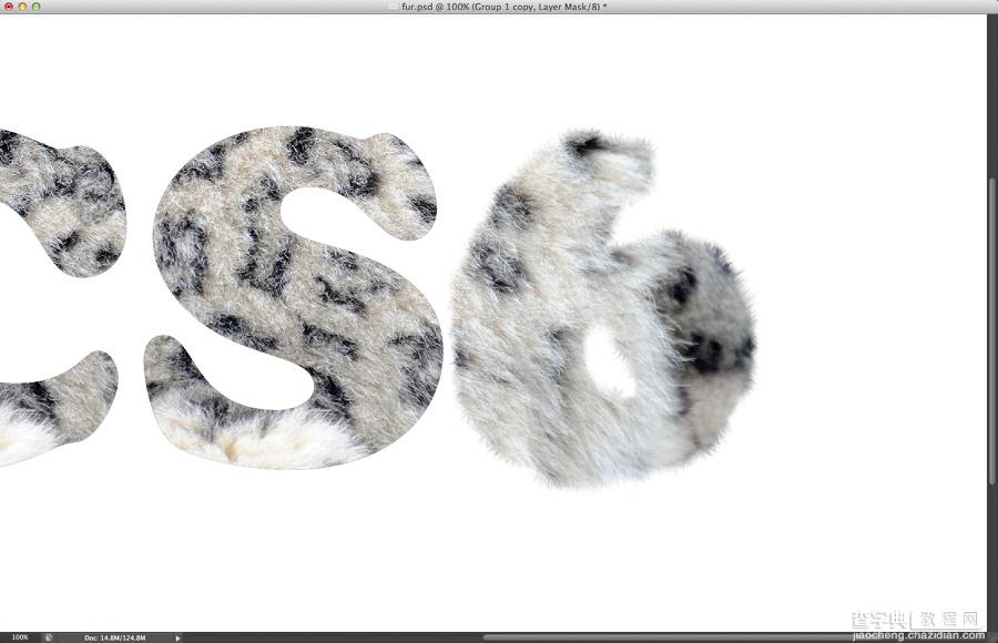 PhotoShop CS6设计制作逼真豹纹立体文字特效教程13