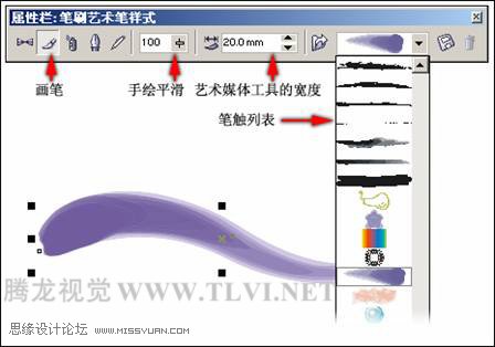 CorelDRAW艺术笔工具使用方法及操作技巧图解6