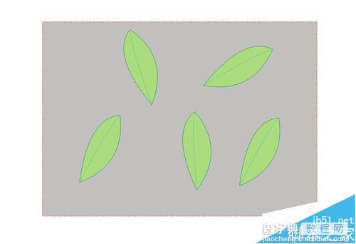 CDR简单绘制绿色叶子1
