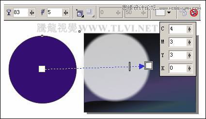 CorelDRAW实例教程：绘制随风飘舞的花瓣和月圆之夜飞逝的流星5