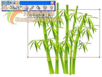 Illustrator(AI)设计绘制清新翠竹矢量图实例教程10