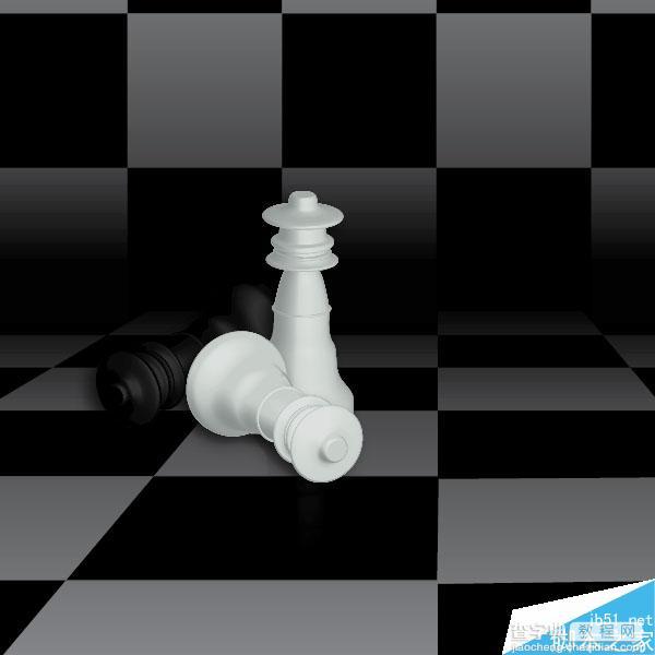 AI制作逼真的三维黑白国际象棋24