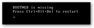电脑开机提示bootmgr is missing的解决方法1