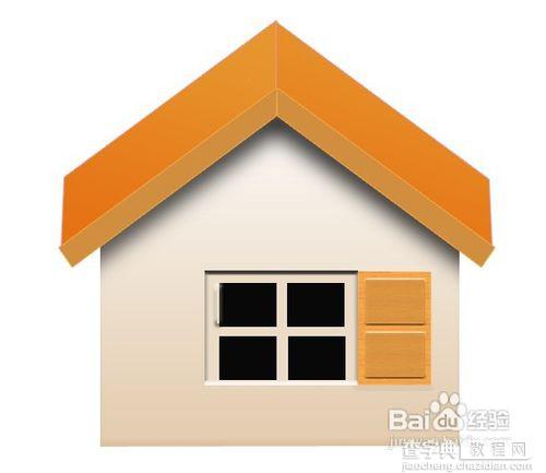 PS钢笔工具制作一个QQ小屋图形35