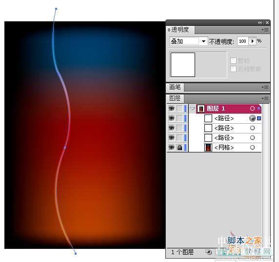 Illustrator(AI)设计绘制出超绚的发光线条背景图实例教程17