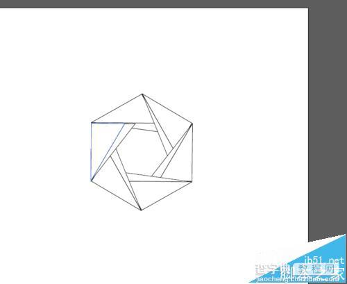 Ai怎么绘制由三角形组成的彩色六角环形?5