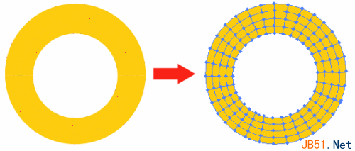 重设Illustrator(AI)中变形边框控制网格和分割建立渐变网格的两种实例教程介绍14