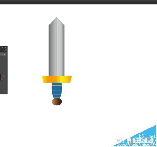 Ai怎么绘制一把逼真的宝剑?14