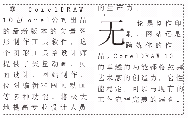 CorelDRAW 编辑段落文本一些选项介绍10