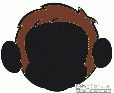 coreldraw简单绘制可爱的调皮猴头像18
