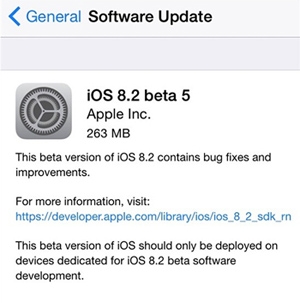 iOS8.2 beta5固件下载 iOS8.2 beta5官方固件下载地址汇总(需开发者账号)1