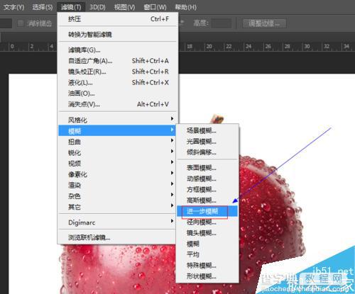 入门:photoshop进一步模糊滤镜使用方法6