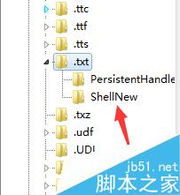 鼠标右键新建菜单找不到文本文档 无法新建记事本的解决方法5