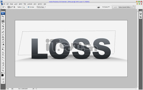 Photoshop 绘制有趣的切割文字特效14