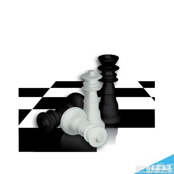 AI制作逼真的三维黑白国际象棋26