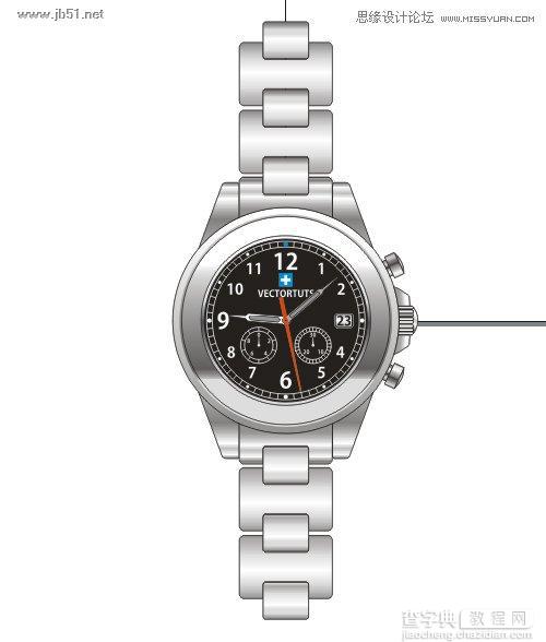 CorelDraw(CDR)设计绘制超真实的有质感的手表实例教程63