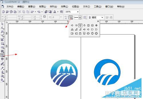 用CorelDRAW曲线绘制图形标志22