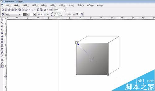 coreldraw怎么画正方体?CDR做素描几何体效果的方法11