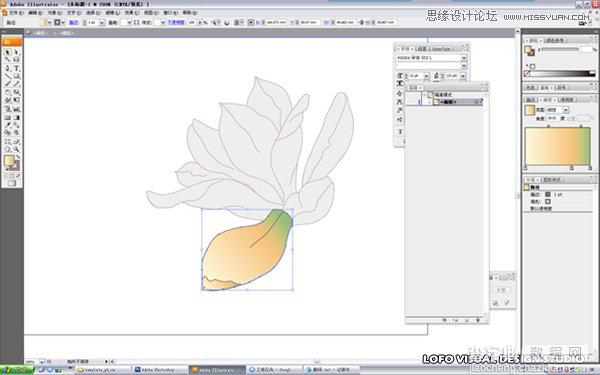 Illustrator绘制中国花鸟画矢量图教程5