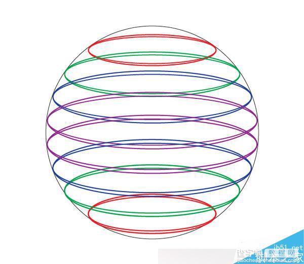 AI简便的制作色彩动人的切片球体标志8