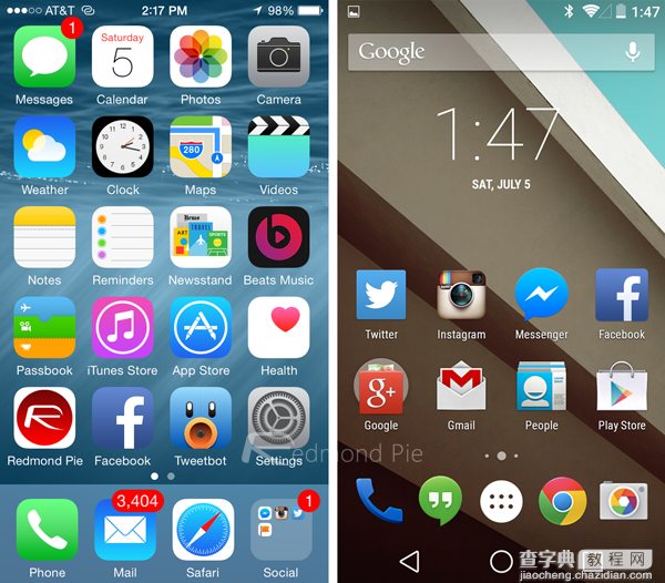 谁的设计更美？Android L和iOS8多图对比2