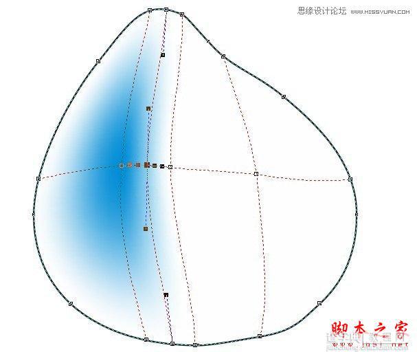 CorelDRAW使用网状填充制作逼真的水蜜桃7