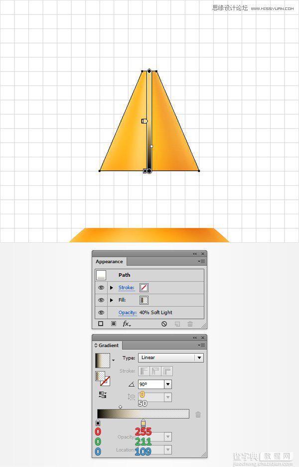 Illustrator利用网格工具设计金黄色的芥末文字效果18