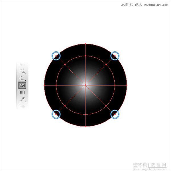 Illustrator绘制立体逼真的美国队长盾牌图标15