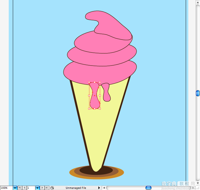 AI绘制可爱的卡通风格奶油冰淇淋海报5