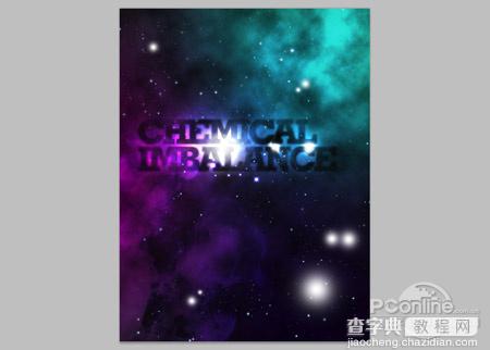 Photoshop设计制作非常梦幻的彩色潮流星云字14