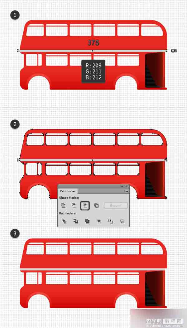 AI绘制一辆双层红色大巴车22