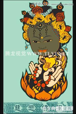 CorelDRAW绘制前卫另类的卡通风格的慈悲佛祖1