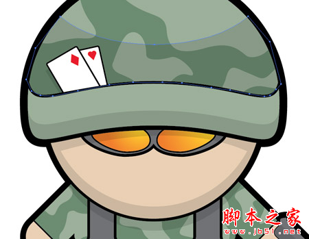 AI绘制卡通士兵图标32