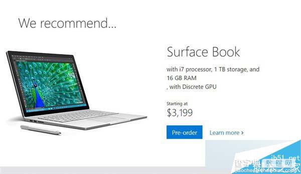 微软win10笔记本Surface Book顶配版多少钱？3