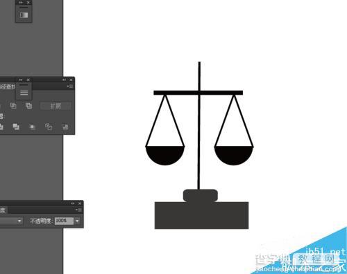 Ai绘制简易的天枰小图标方法6