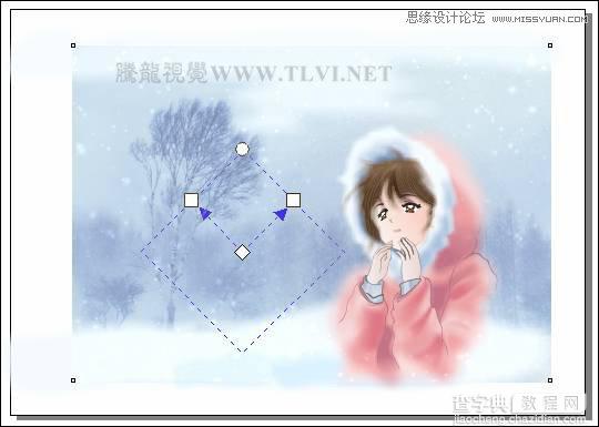 用CorelDRAW绘制雪地中的唯美女孩教程14