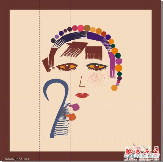 CorelDRAW(CDR)设计绘制矢量抽象人物装饰画实例教程43