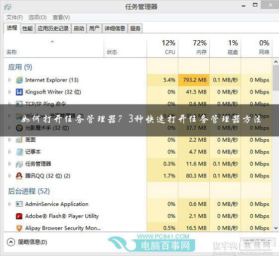 如何更快更有效的打开任务管理器关闭无响应程序1