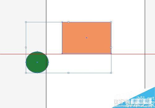 AI对象怎么设置两个对象居中对齐？8