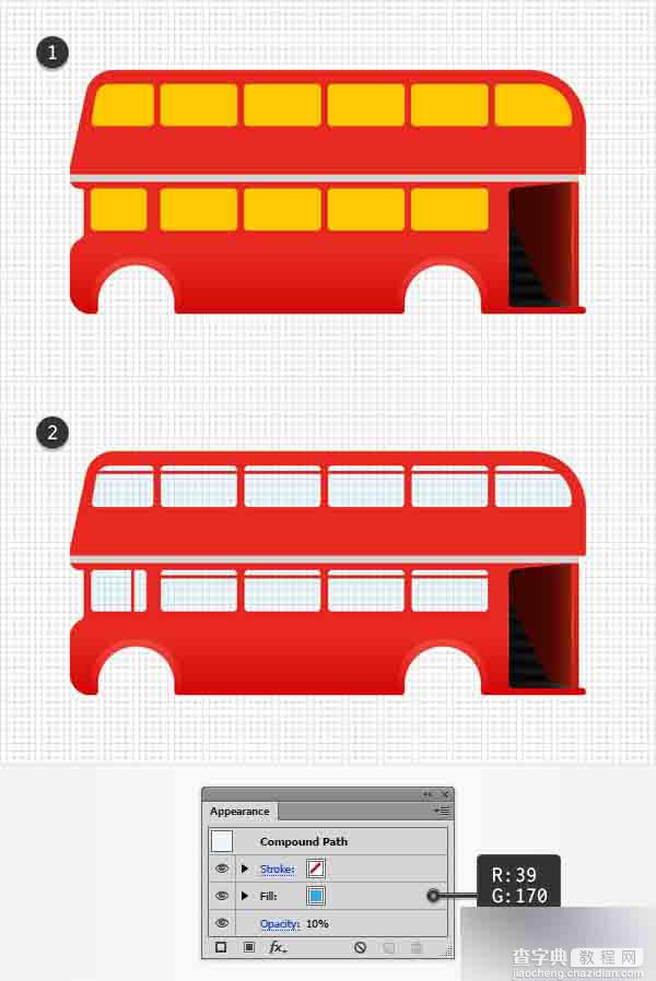 AI绘制一辆双层红色大巴车23
