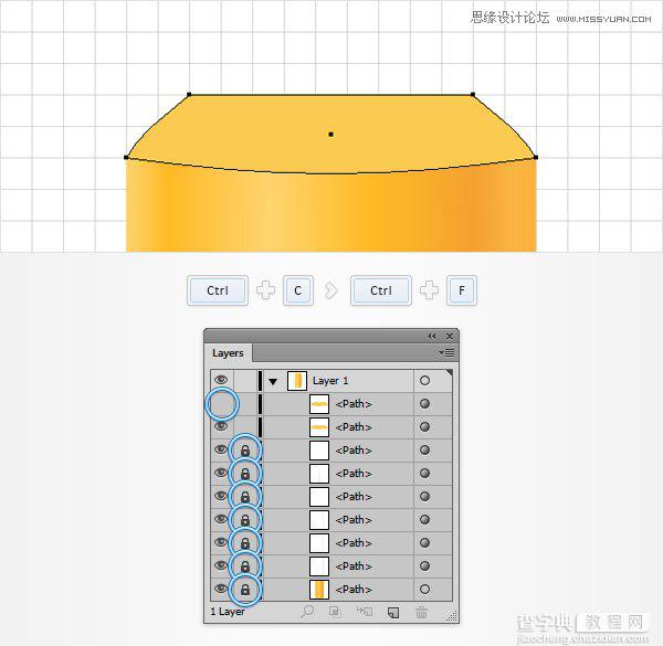 Illustrator利用网格工具设计金黄色的芥末文字效果12