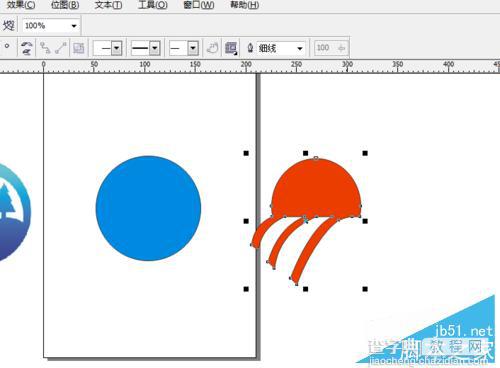 用CorelDRAW曲线绘制图形标志19