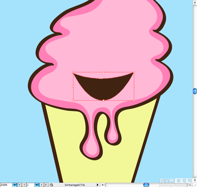 AI绘制可爱的卡通风格奶油冰淇淋海报6