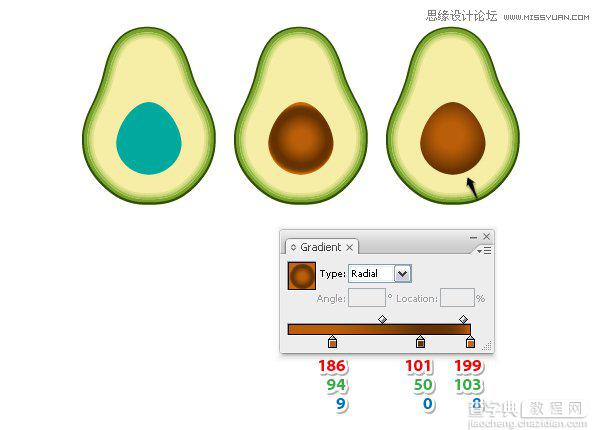 Illustrator绘制立体逼真的鸭梨效果图23