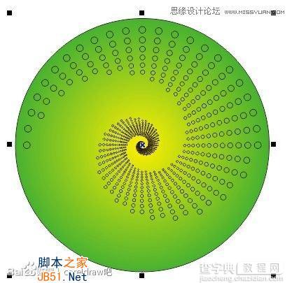 CorelDraw(CDR)设计制作圆点风格的螺旋效果图实例教程6