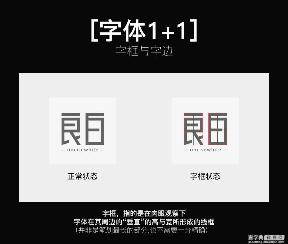 干货:字体设计的字框与字边1