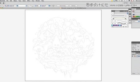 Illustrator(AI)设计绘制出抽象唯美的插画图实例教程3