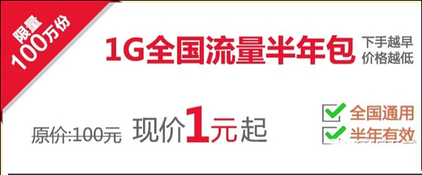 联通1元1gb流量活动详情 联通1元1gb流量抢购攻略1