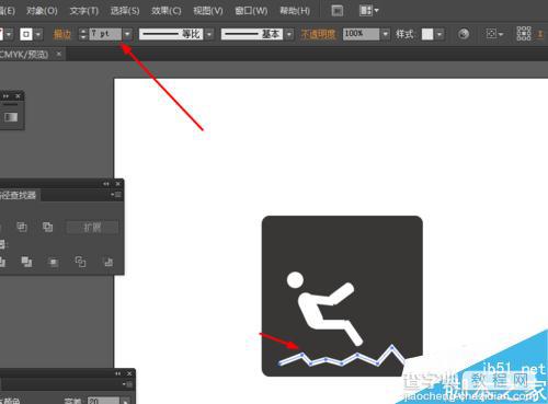 Ai简单绘制小人滑浪的标志7