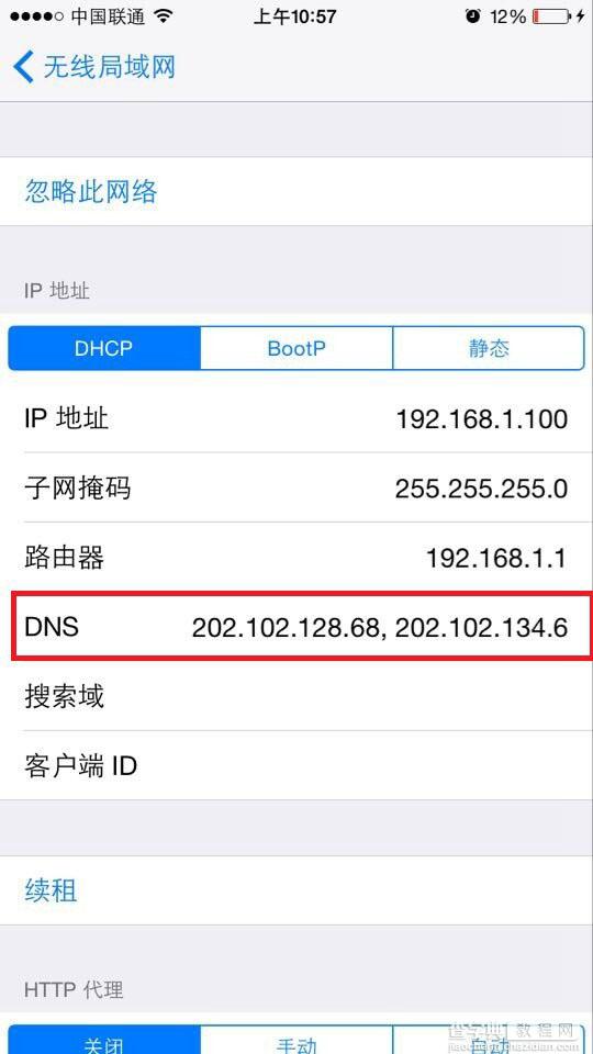 iPhone怎么更改DNS？iPhone6设置DNS图文教程4